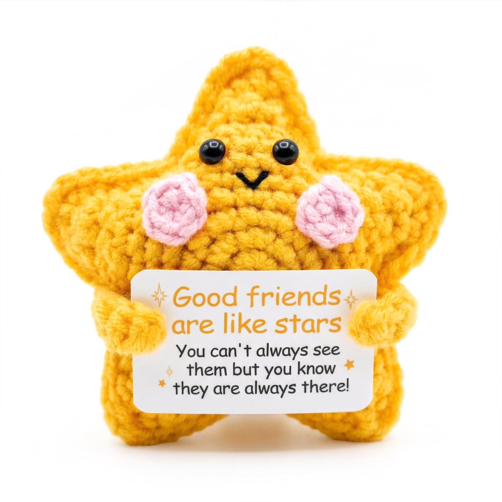 Friendship Gifts For Women, Handmade Crochet Star, Best Friend Birthday Gifts For Women, Gifts For Friends Female, Emotional Support Gift, Positive Crochet Animals, Christmas, Anniversary, Graduation โ image 1