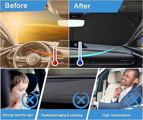 Vista 18 de LUWU - Parasol para parabrisas de camioneta Hyundai Santa Cruz 2023, accesorios para Hyundai Santa Cruz 2023 2022 2023 Santa Cruz parasoles