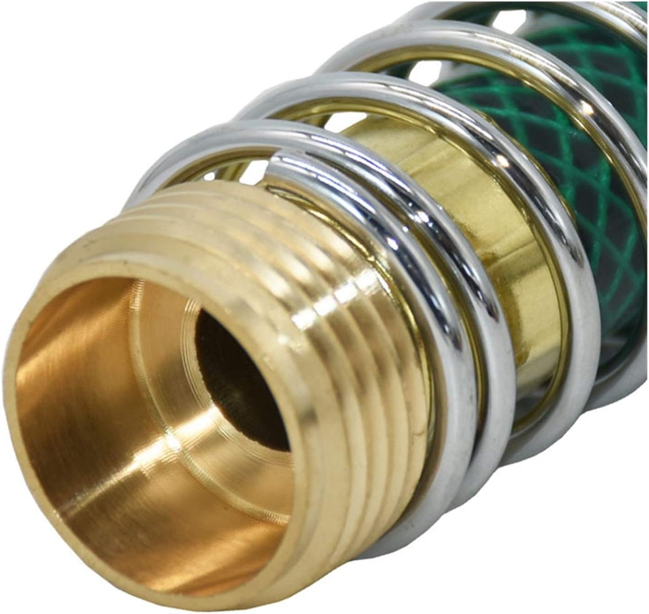 Hose Connector 3/4" Female to 3/4" Male Brass Hose Connector Spring Hose Repair Garden Faucet Copper Metal Threaded Water Pipe Connector 1 (Color : US Thread)
