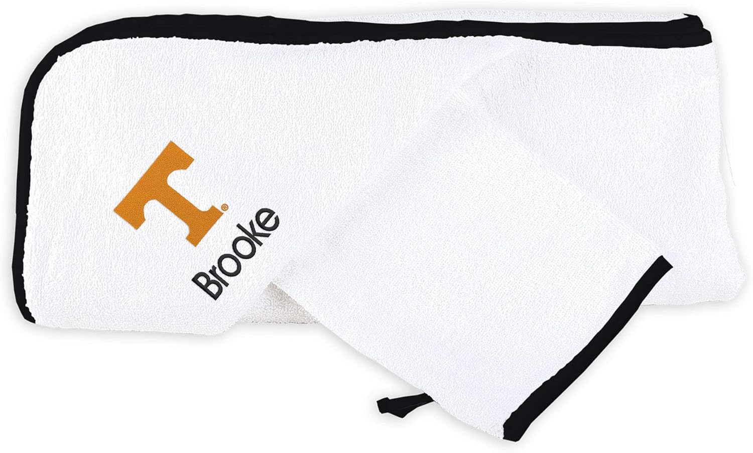 Personalized Tennessee Volunteers Hooded Towel & Wash Cloth Set (White) : Sports & Outdoors