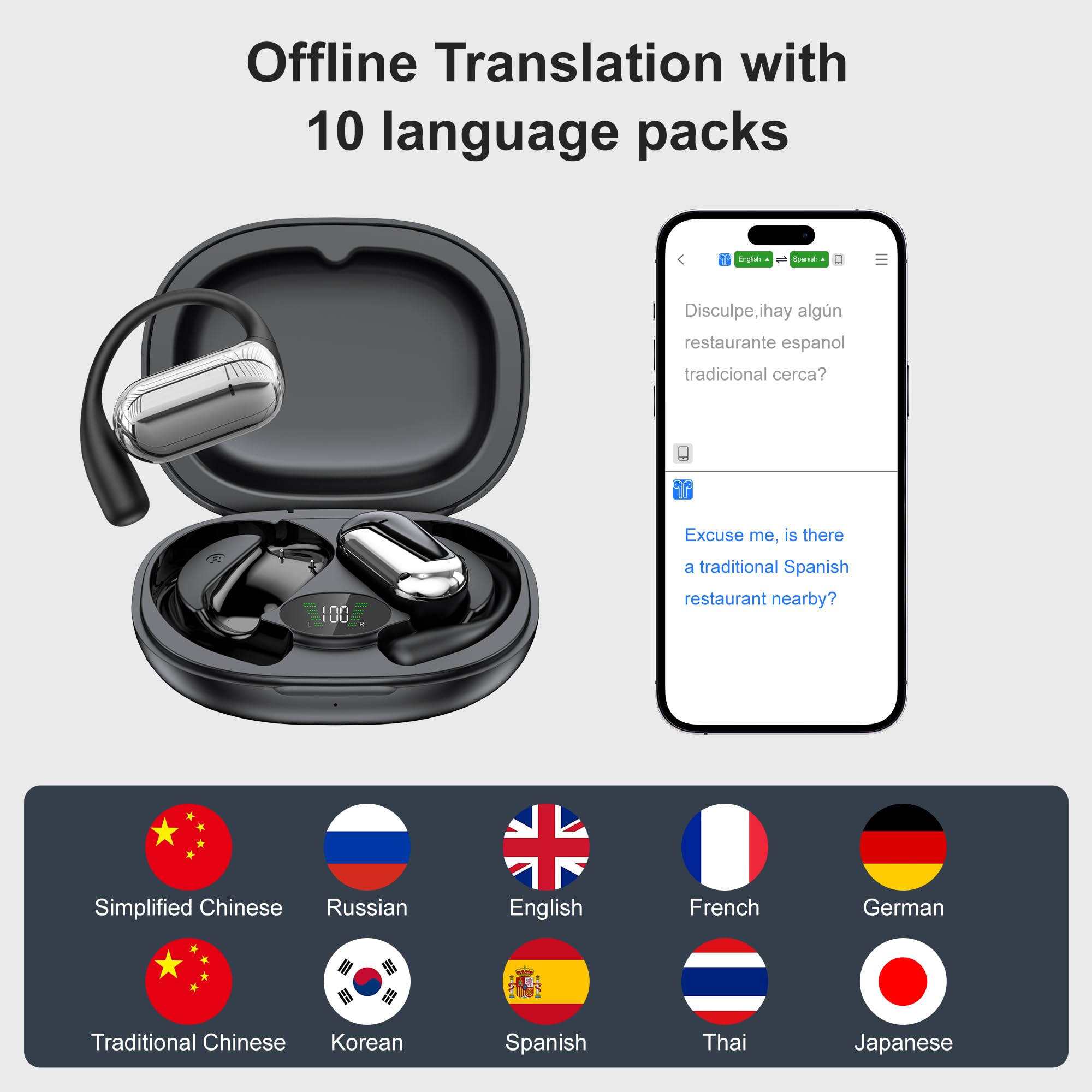 Amazon.com : AI Translation Earbuds Real time-150 Language