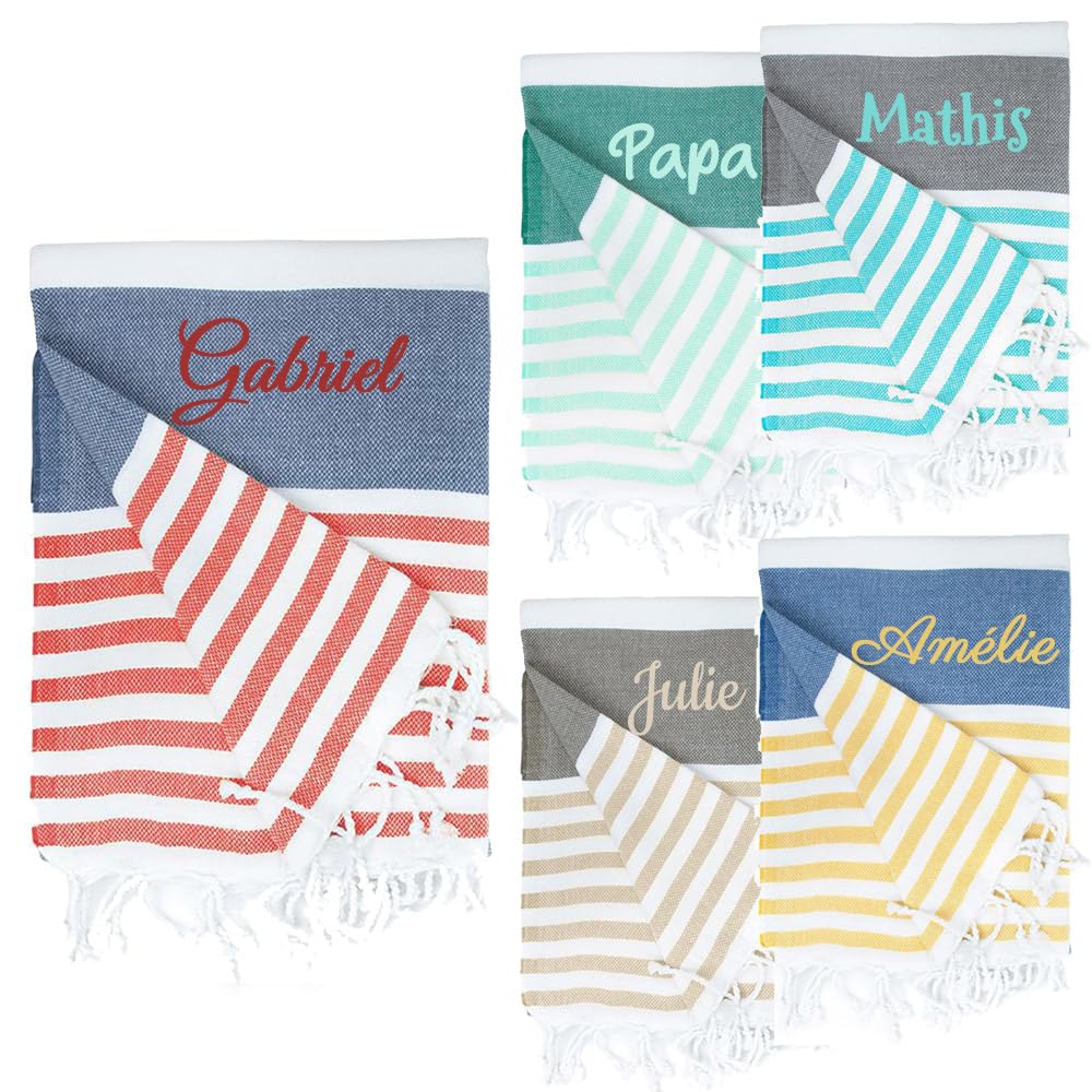 Fouta personnalisée prénom : cadeau anniversaire idéal fête des mères