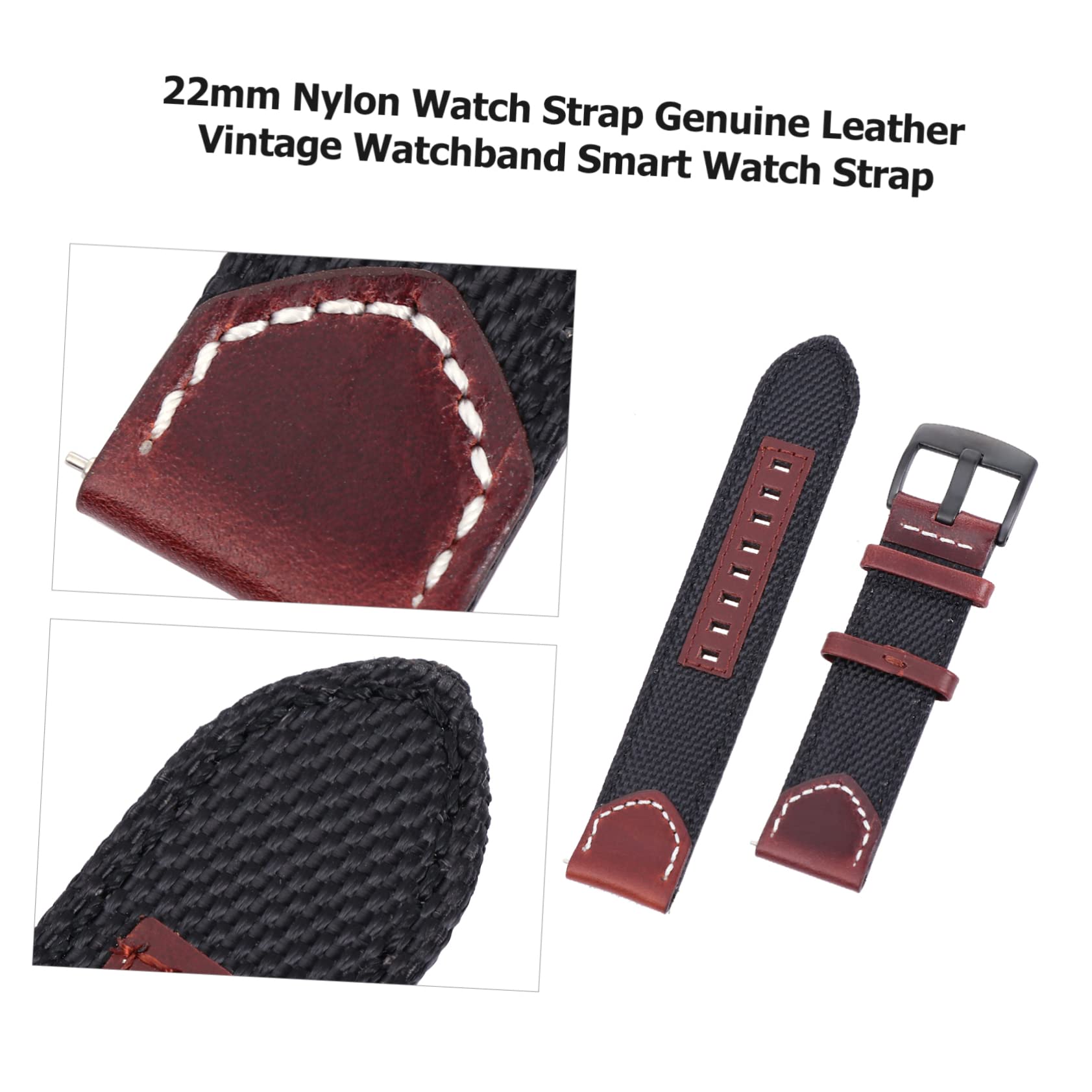 COLLBATH Vintage Nylon Watch Strap Quick Release Comfortable Stylish Band for Any Occasion Environmental Leather Material