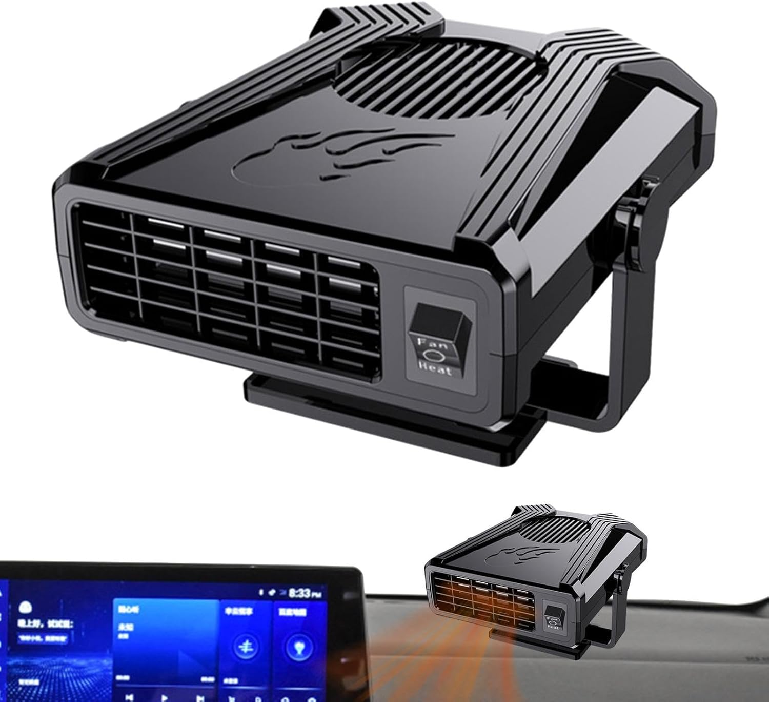 Car Defroster Windshield Heater Windshield Defroster for Truck Portable Window Defroster for Travel SUV Rv