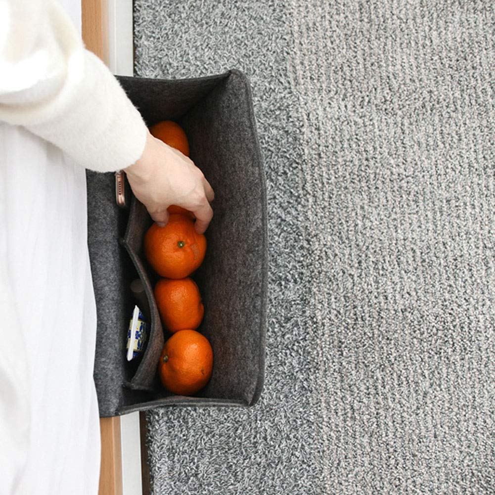 Reposabrazos de sofá, soporte para control remoto para sofá, bolsa de almacenamiento colgante para mesita de noche, perfecto para sofá, silla, accesorios de sofá, vida sin desorden