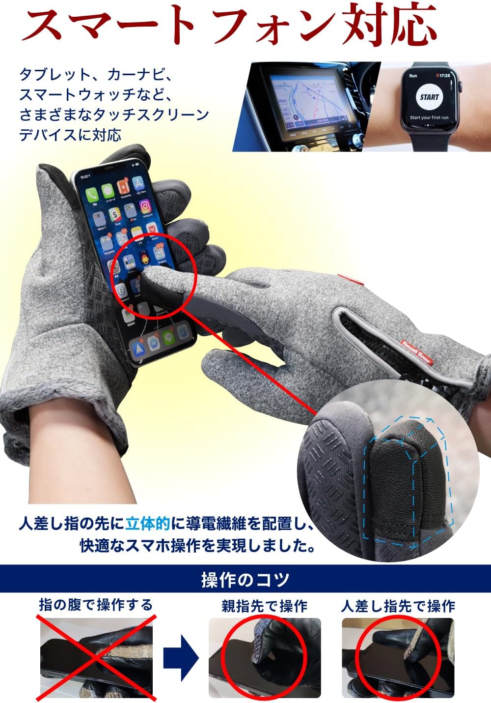 Fonzell Rosso 防寒手袋 防風 撥水 スマホ対応 裏ボア 裏起毛 耐摩耗 サイクルグローブ 男女兼用 ファスナー付き 登山 トサイクリング トレッキング 耐摩耗 メンズ レディース 冬用