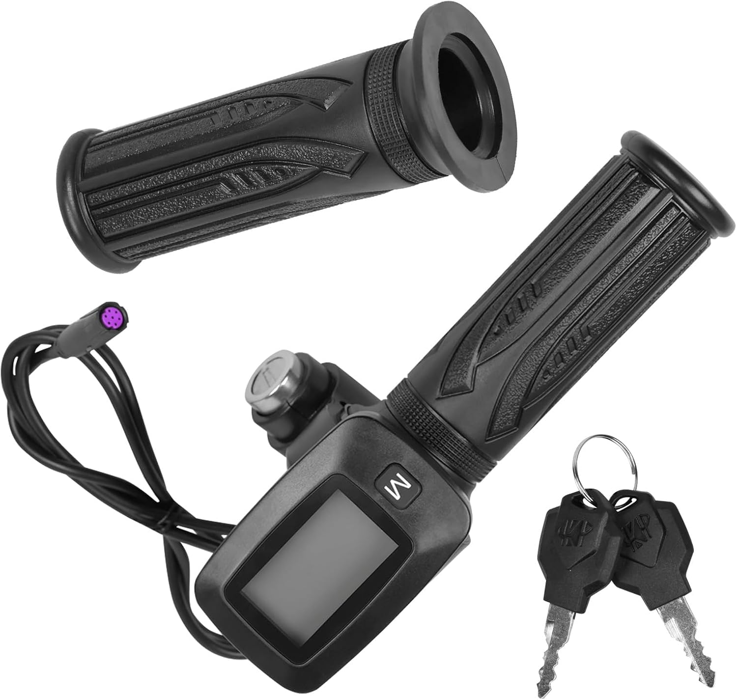 48V Throttle Integrated Display with M Button Compatible with Tutto Tutti Soleil 01 Electric Dirt Bike, Note This Button (with M) is Not Compatible with The One (Without M)