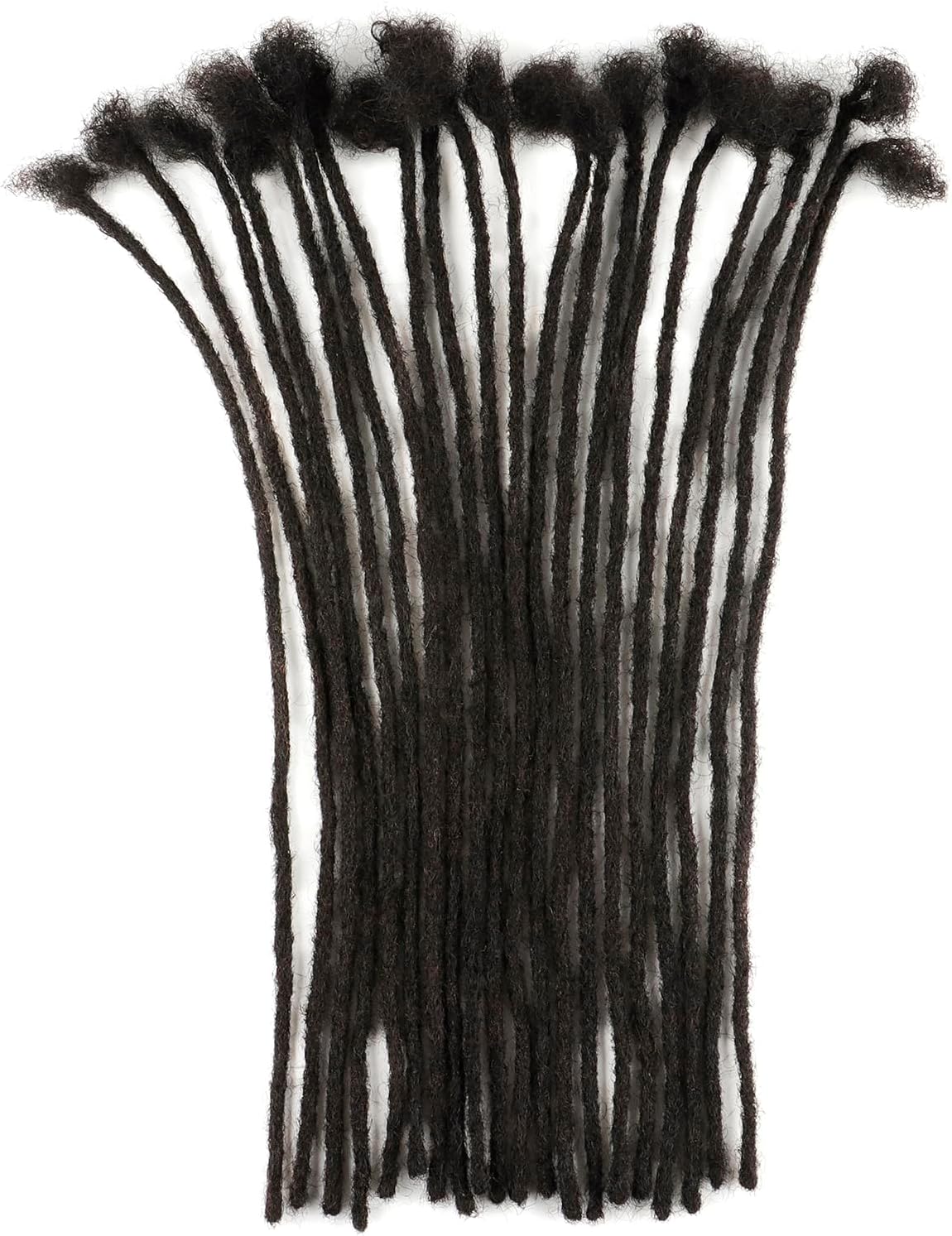 0.2cm Thickness 100% Human Hair Dreadlock Extensions for Men/Women 14 Inch 100 Strands Full Handmade Can be Dyed and Bleached Permanent Loc Extensions Human Hair Natural Black