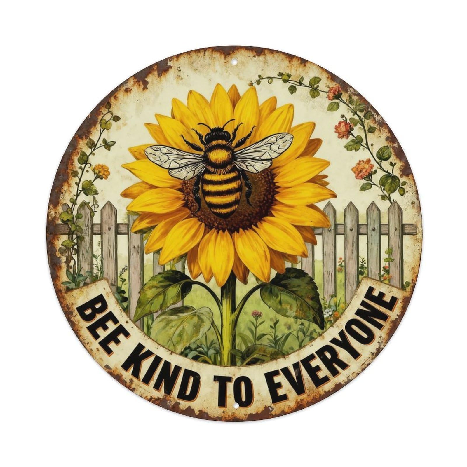 Bee Kind To Everyone Metal Tin Sign Plaque