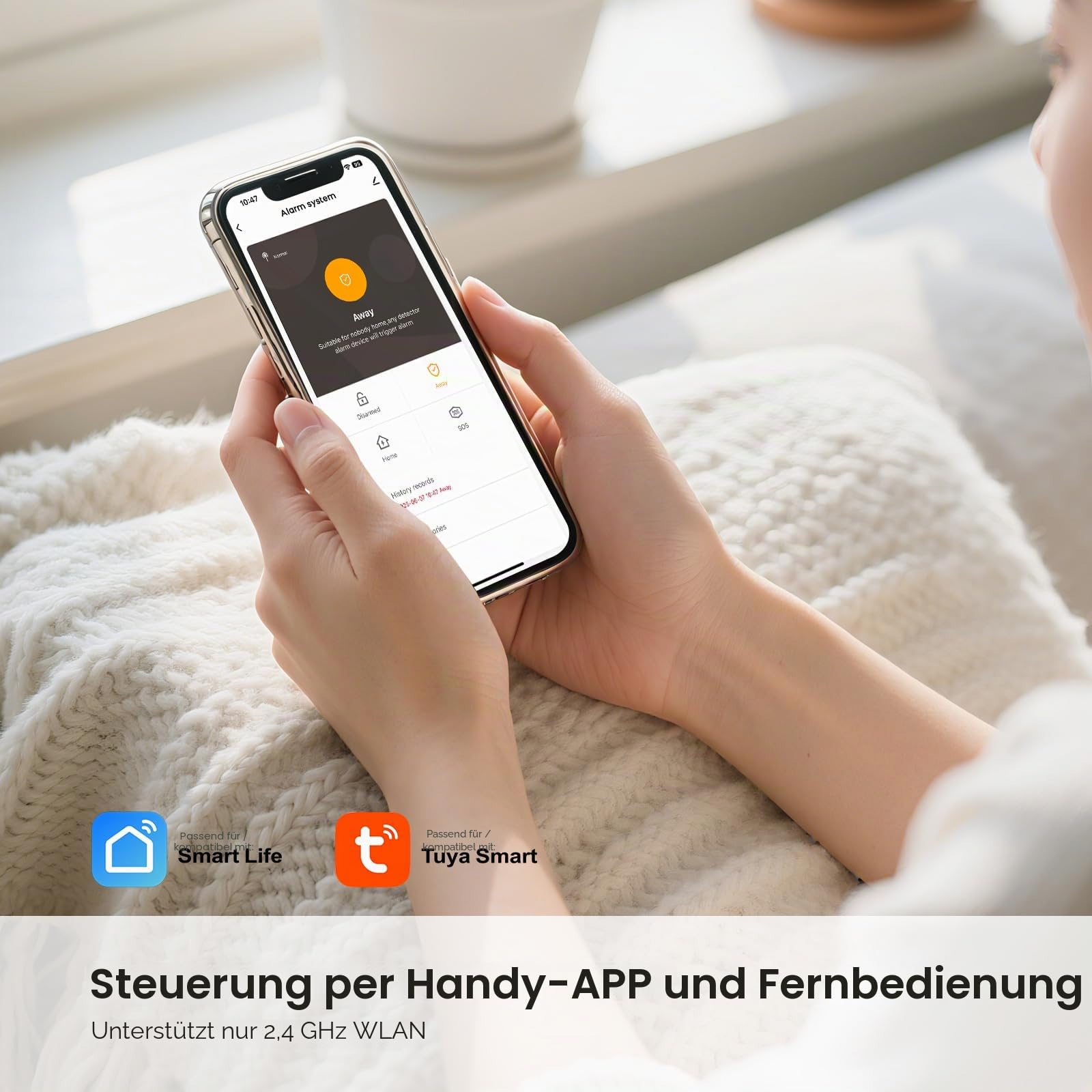 4G + WLAN Alarmanlage Haus mit 4.3'' Touch Screen, Smart Komplettsysteme mit APP, Sicherheit, Einbrecher System für Haus, 16 Stück - Tür- und Fenstersensoren, Bewegungsmeldern, Fernbedienungen