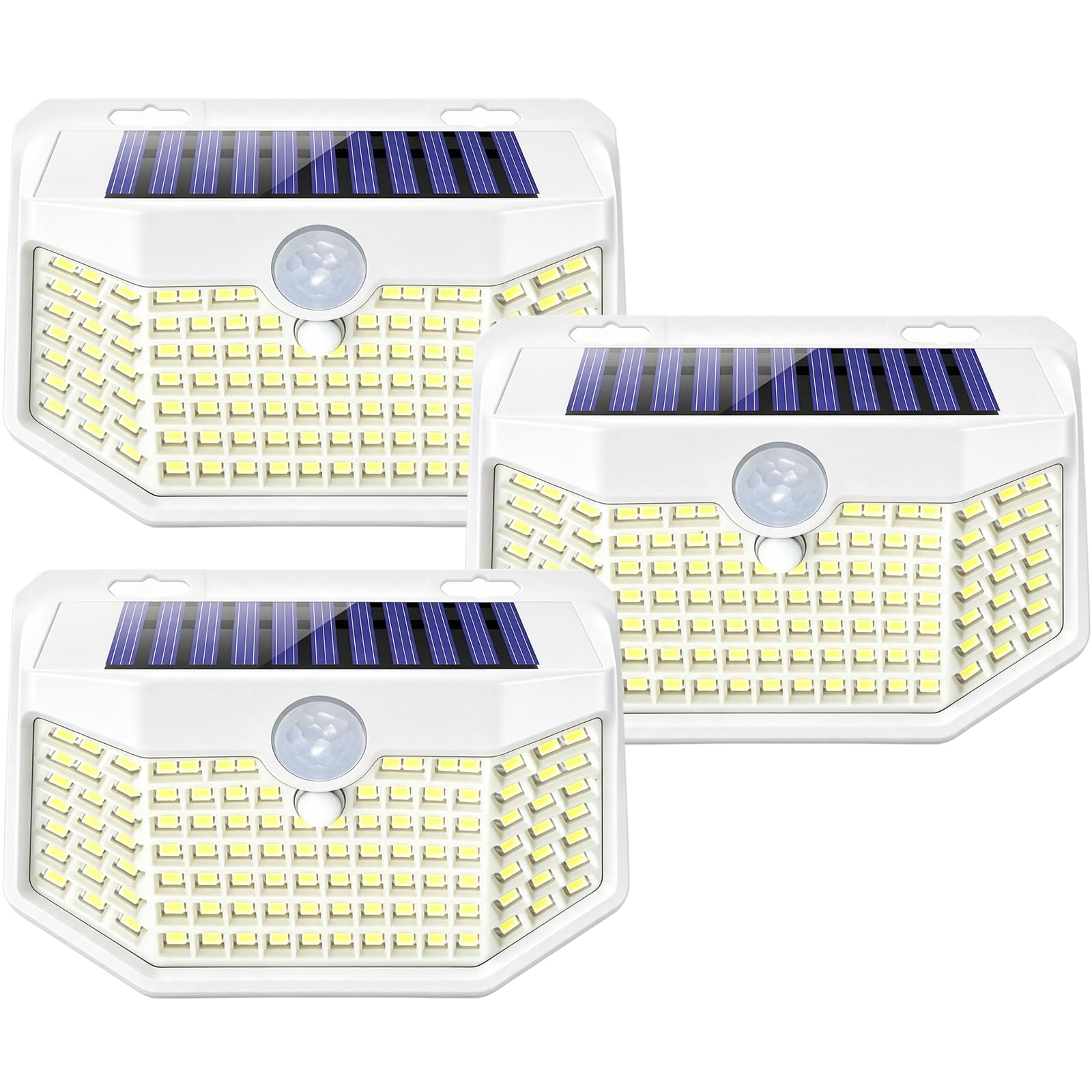 Aootek Solarlampen für Außen mit Bewegungsmelder, 3er Set, Garten, 120 LED