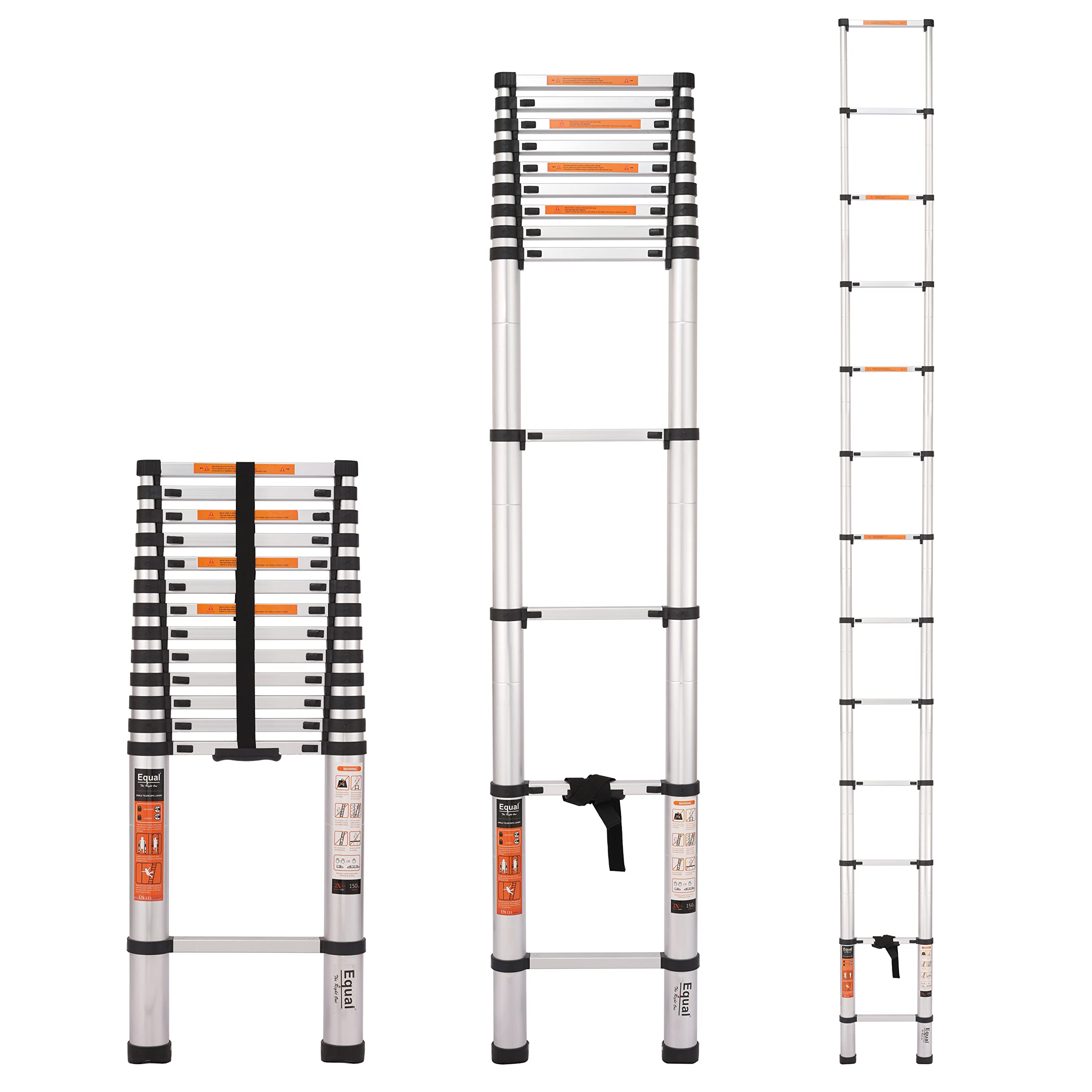 EQUAL 18FT Telescopic Ladder - Heavy Duty & Portable -16