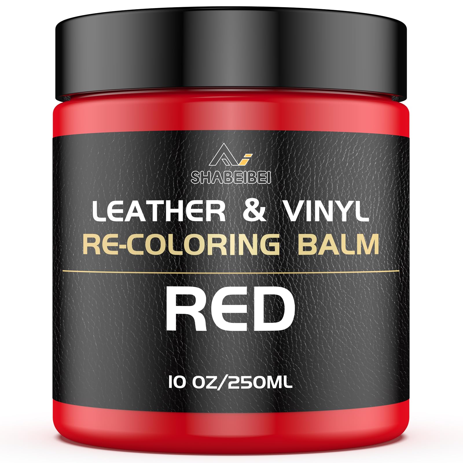 SHABEIBEI Leather Recoloring Balm,10oz Leather Color Restorer Leather Repair Kit for Furniture Car Leather Scratch Remover, Red Leather Color Restorer for Couches,Leather Dye Paint for Faded