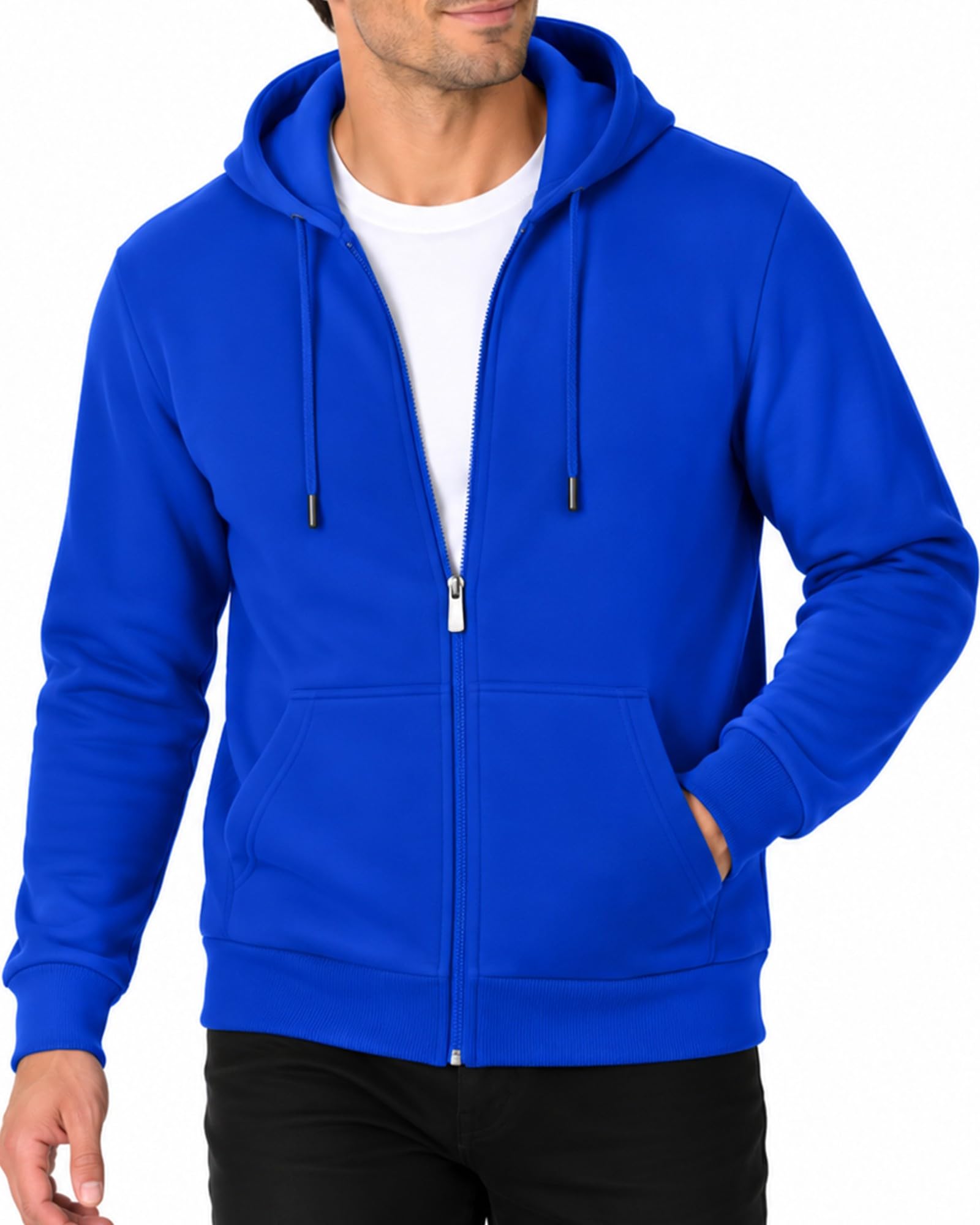 Asrlivp Men's Zip Up Hoodie Fleece Full Zip Hooded Sweatshirt | Soft Warm Fabric,Hooded J…