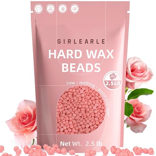 GIRLEARLE 2.5lb Hard Wax Beads for Hair Removal