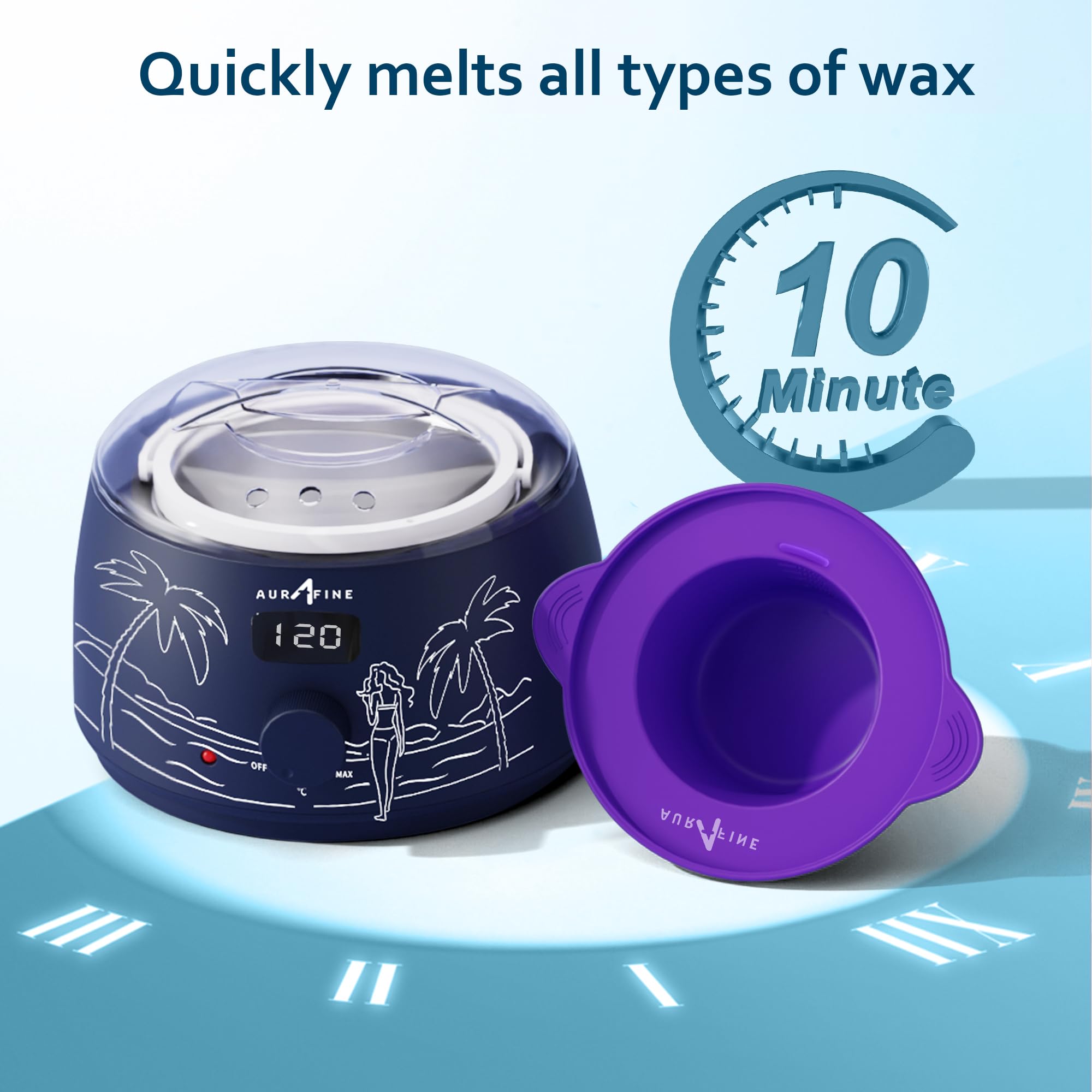 Digital Waxing Set, Wachswärmer zu Hause mit Wachsperlen & Silikontopf, Wachsenthaarung mit Wachsmaschine für brasilianischen Bikini, Augenbrauen, Gesicht, Beine und den ganzen Körper.