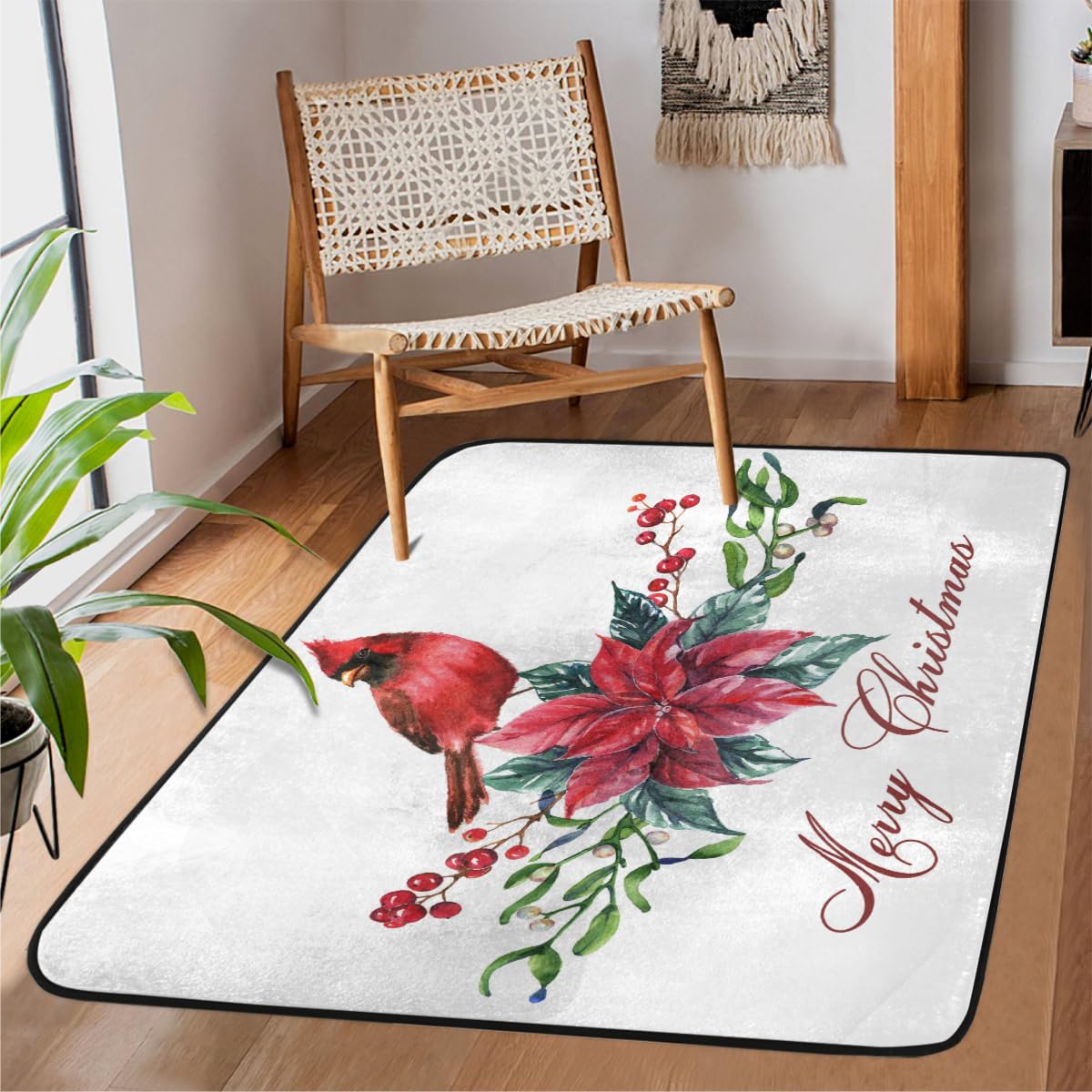 Tapis de chambre d'enfant antidérapant aux motifs de Noël