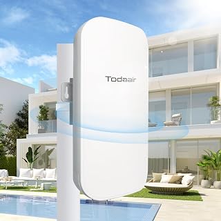 Todaair AC1200 야외 Wi-Fi 익스텐더, WPA3 보안, 장거리 IP65 방수 무선 Wi-Fi 신호 부스터 리피터, 정원, 보안 카메라, RV 캠핑용