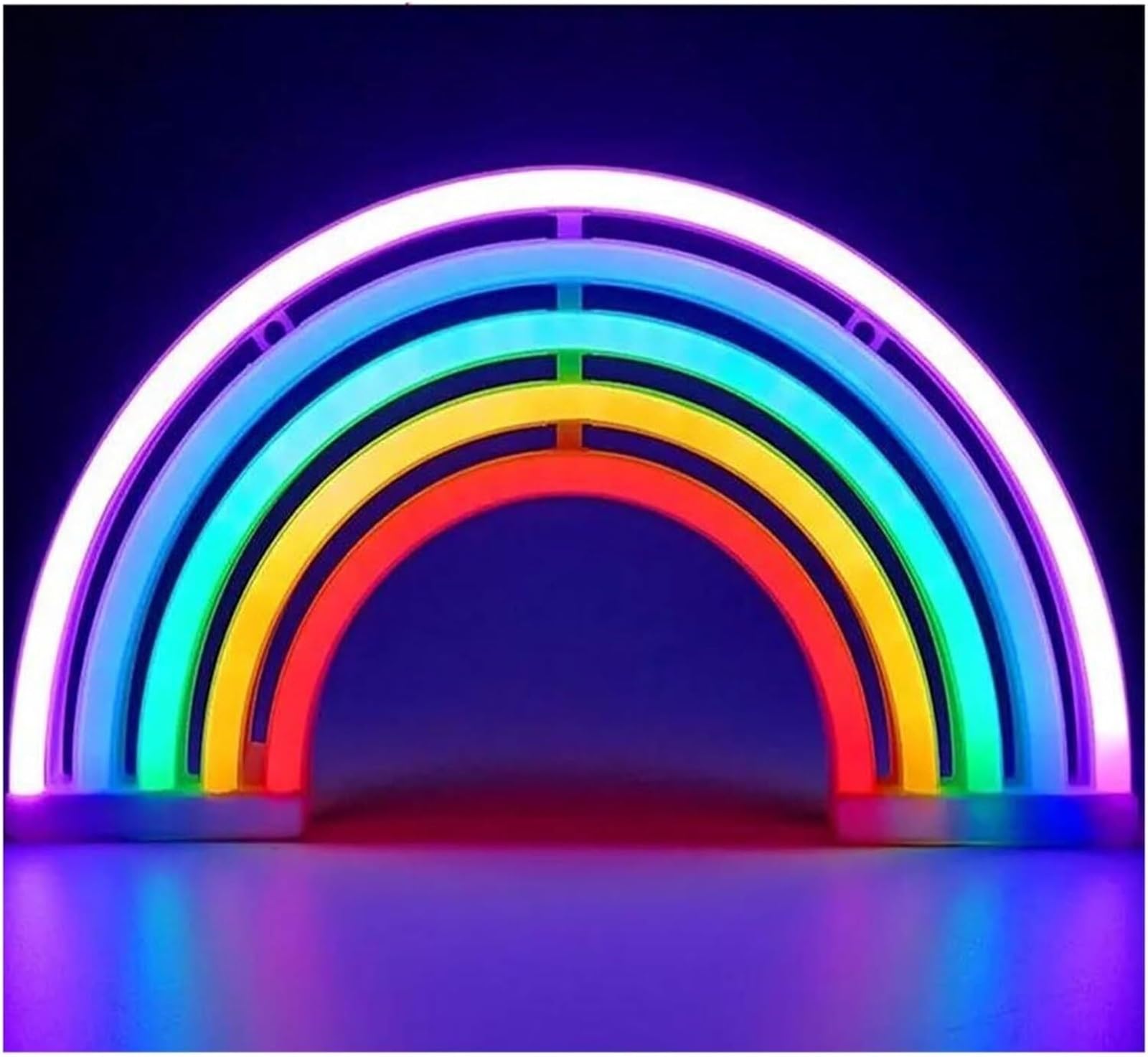 Insegna al neon a forma di arcobaleno, lampada a LED per decorazioni per feste e festività, luci da tavolo(Neon-6)