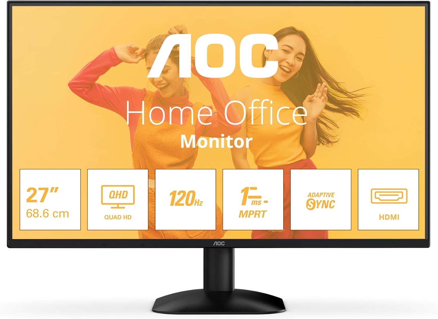 AOC S3 Computer Monitor 68.6 Cm (27") 2560 X 1440 Pixels Quad, W129162791 ((27) 2560 X 1440 Pixels Quad Hd Led Black)