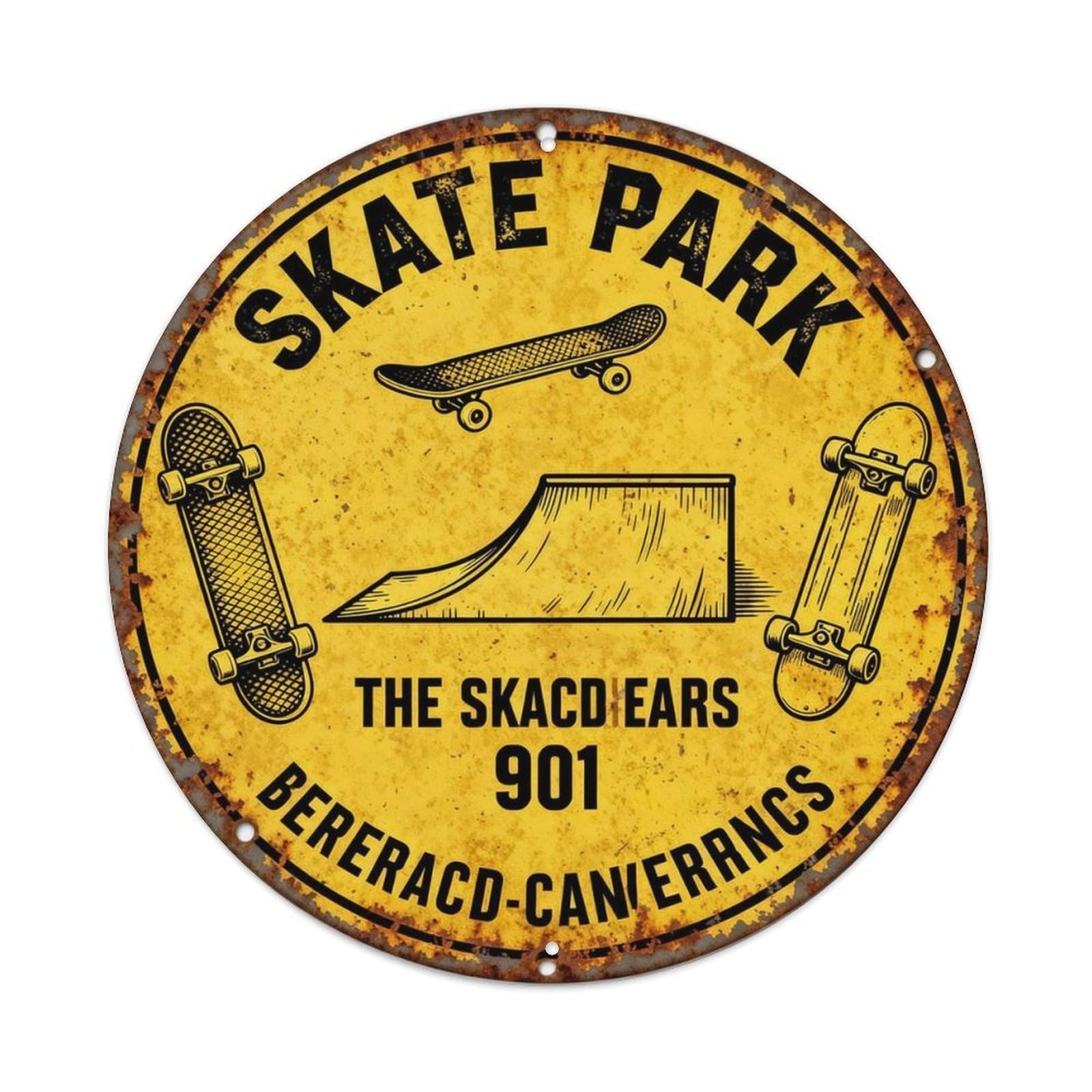 SKATE PARK Metal Tin Sign Plaque