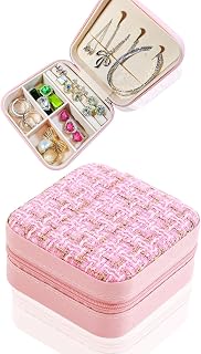アクセサリーケース 携帯用 ジュエリーケース 持ち運び ジュエリーポーチ アクセサリーポーチ ジュエリーボックス (ピンク)