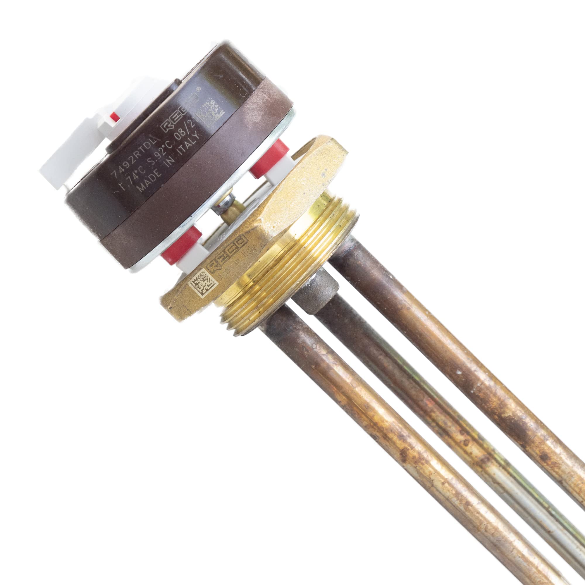 Element grzejny z termostatem 1 1/4" 5/4" 2 kW NOWY termostat bezpieczeństwa SOLAR zbiornik ciepłej wody bojler RECO