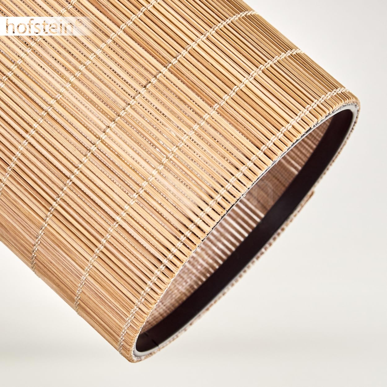 Lampada da soffitto Kinnared, lampada moderna in legno/metallo/bambù nei colori naturali/cromati/marrone, a 1 luce dal design scandinavo con riflettore regolabile, x E14, senza lampadina