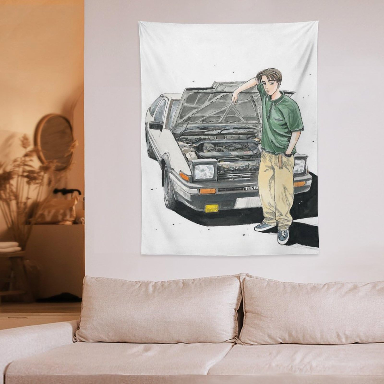 Amazon.co.jp: Lisianthus頭文字d イニシャルd タペストリー 壁掛け絵