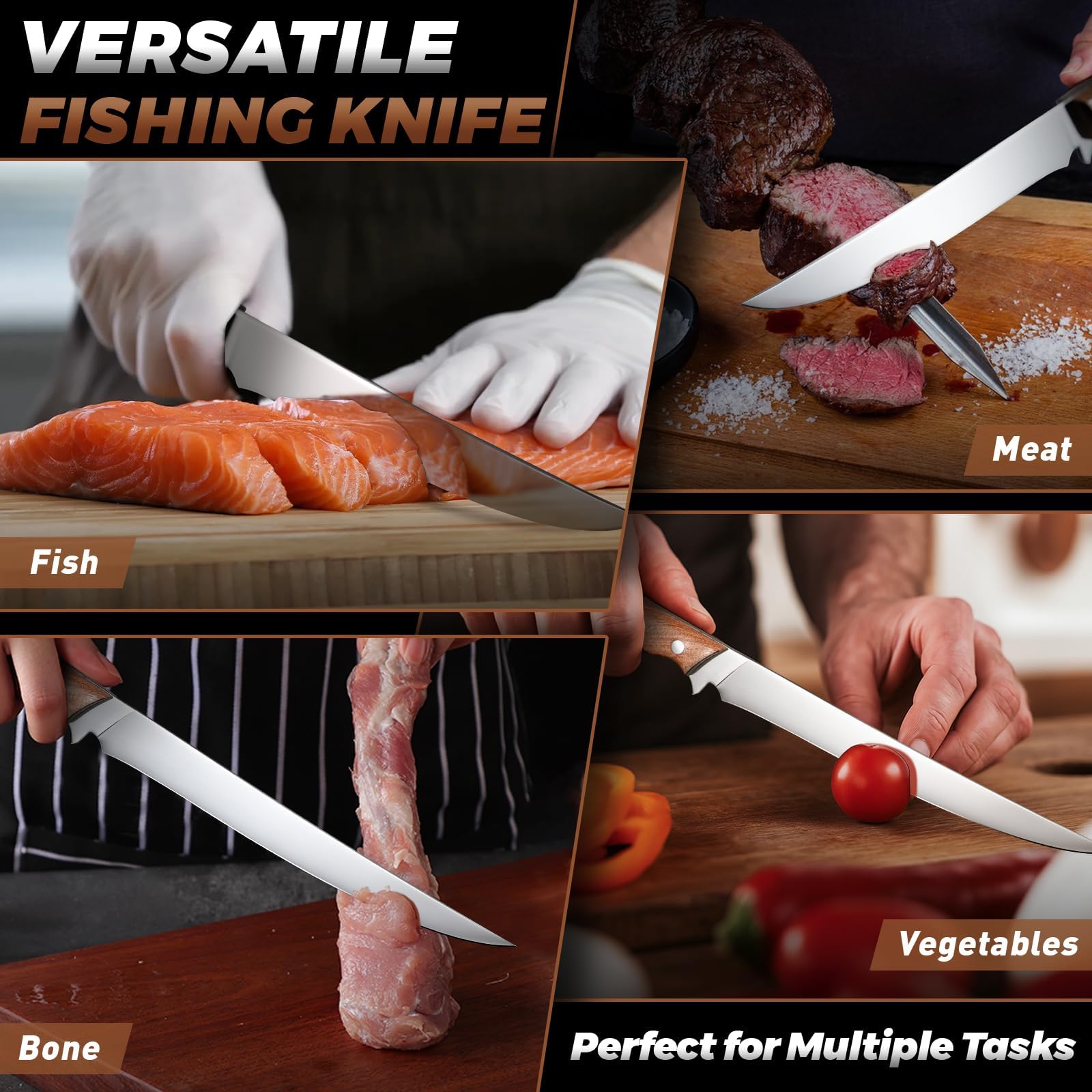 TAN REN Couteau à filet de cuisine