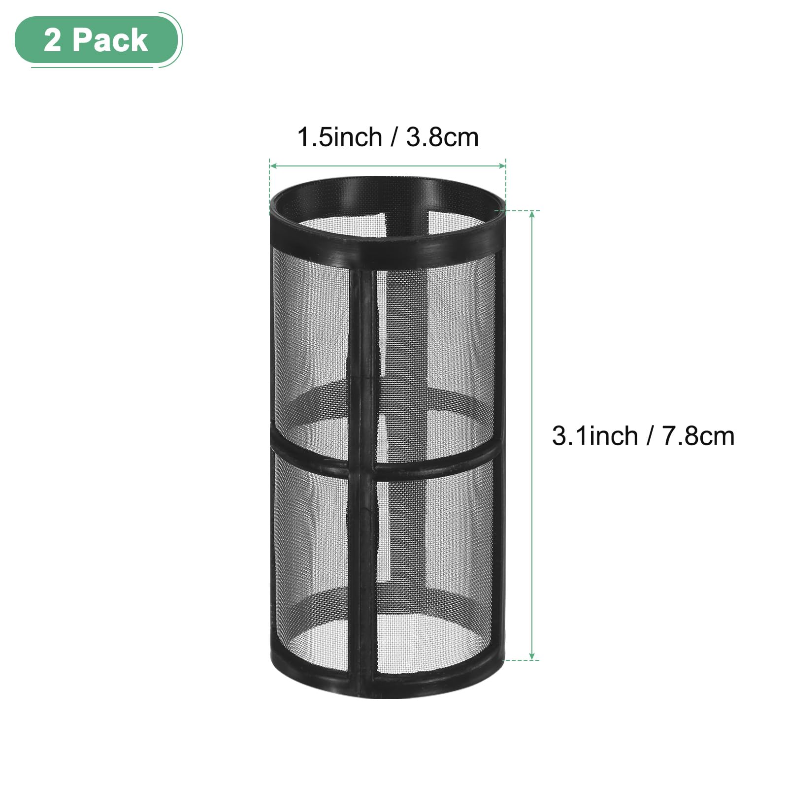 M METERXITY 2-Pack 80 Mesh Stainless Steel Filter Screen - Image 3