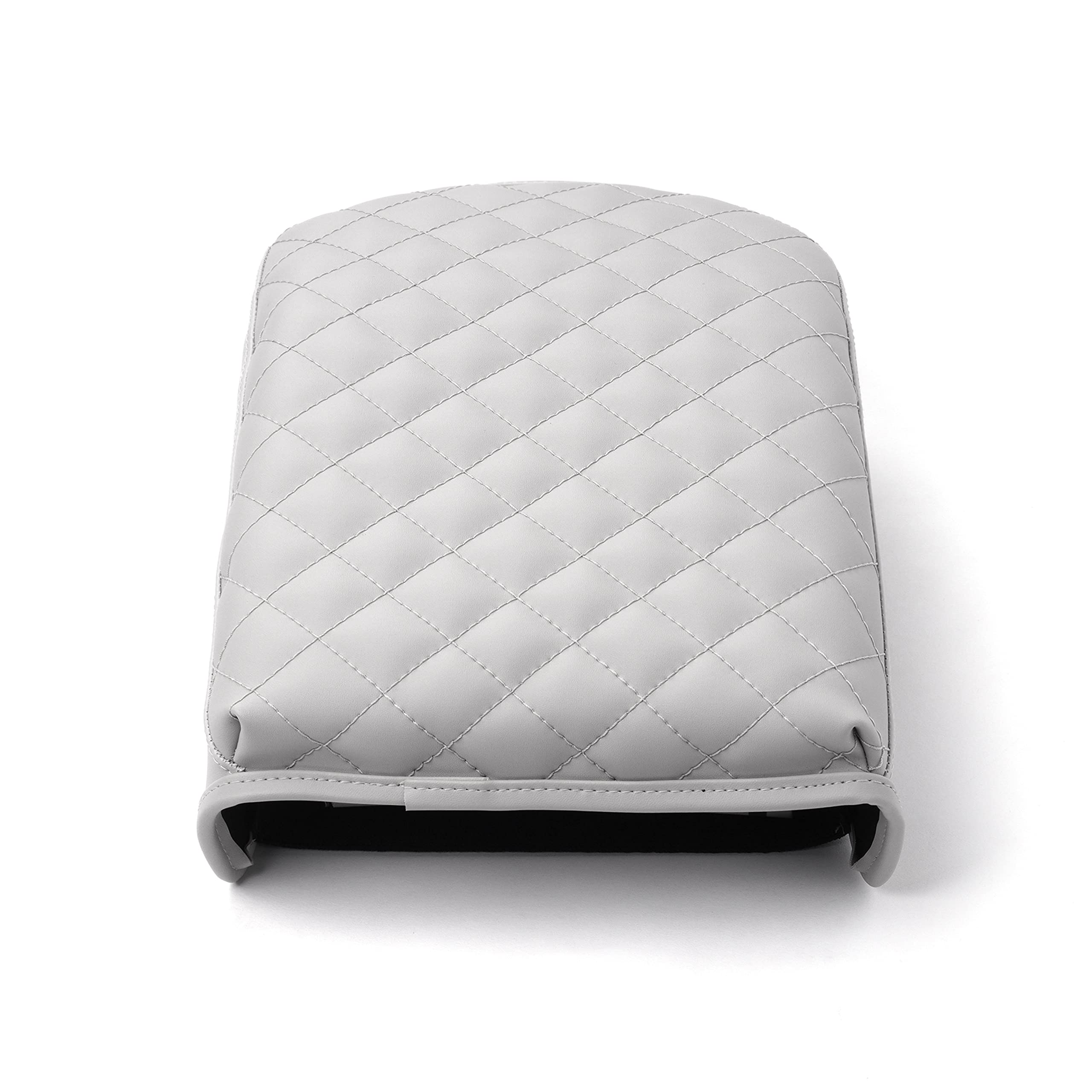 KMMOTORS Telluride (2020~2023) - Funda para reposabrazos de Consola, Cuero Vegano, Protector de Tapa de Consola, antiarañazos (Gris)