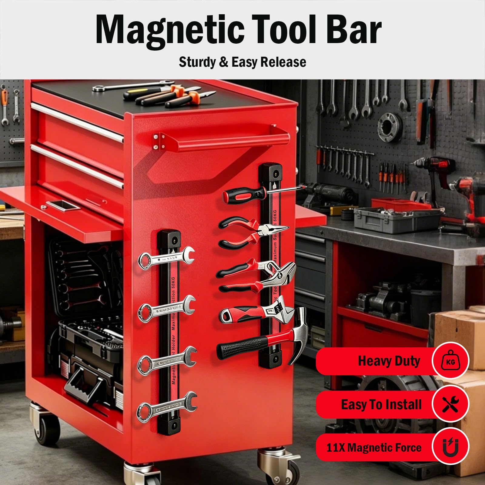 Double Sided Magnetic Tool Holder, 12 Inch Magnetic Tool Bar 2 Pack — Amazon image 7
