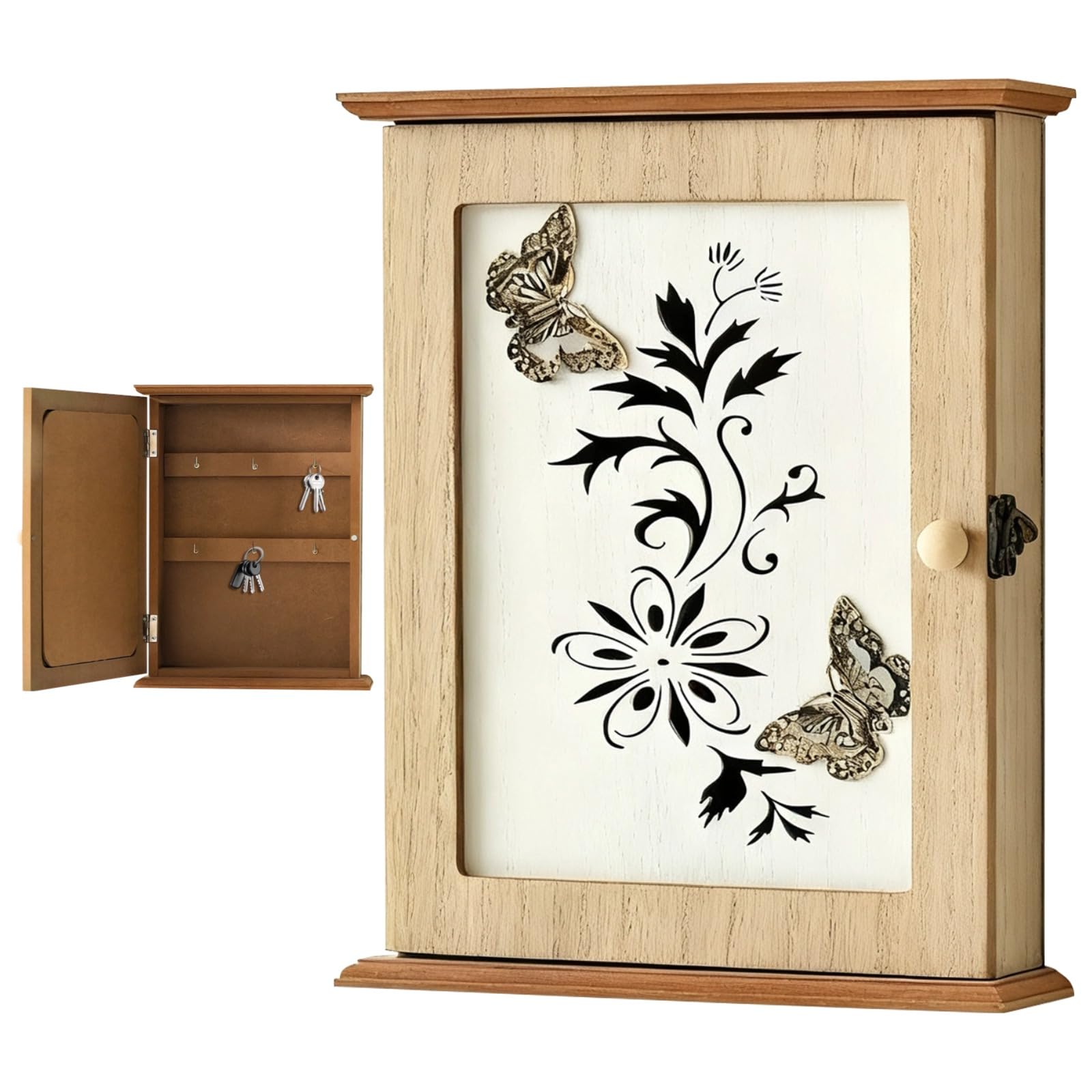 Boîte à clés murale en bois pour ne plus perdre vos clés dans l'entrée
