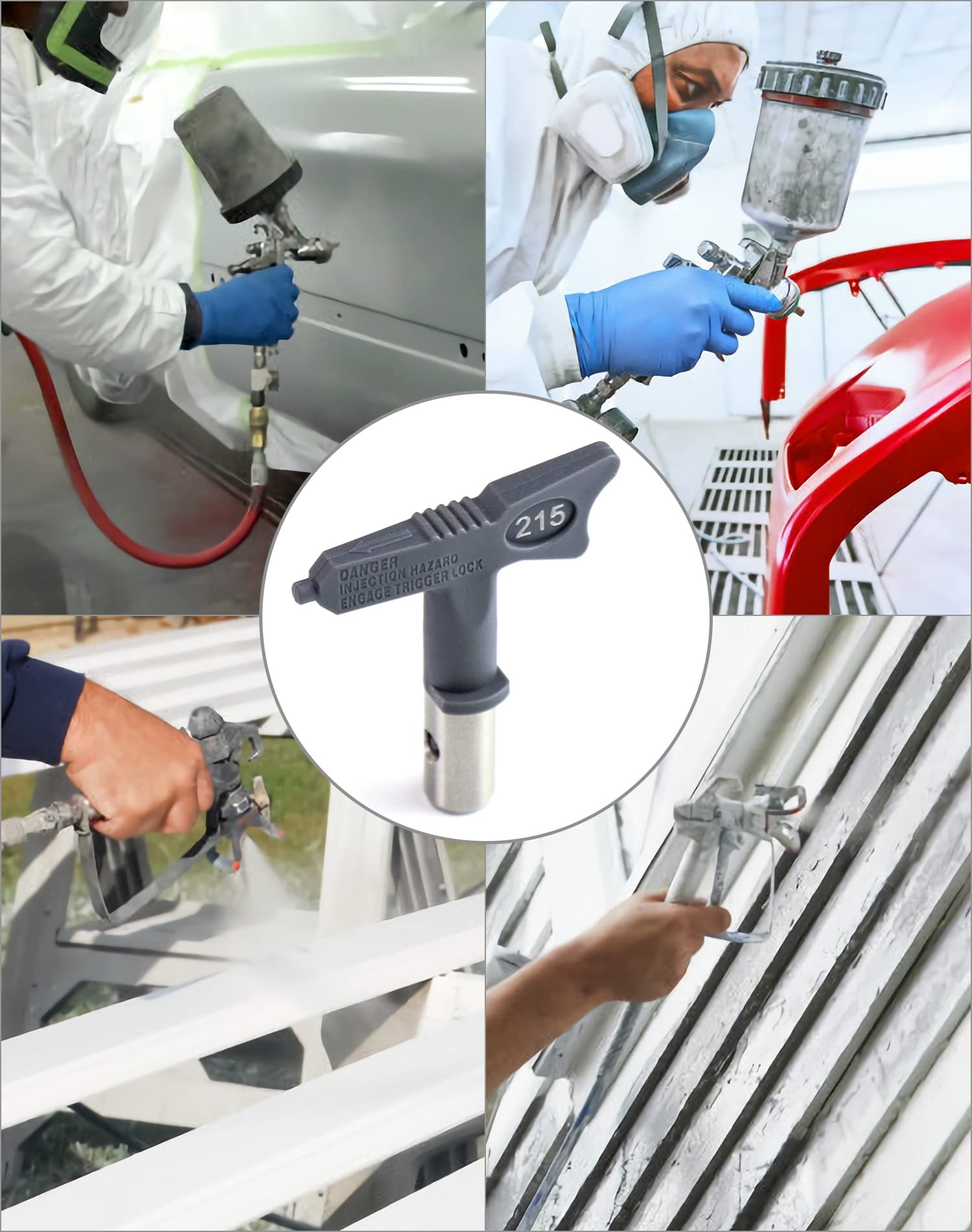 Dent-de-lion Airless-Düse, 5 Stück, Spritzpistole, wendbar, für Spritzpistole, Hochdruckfarbe
