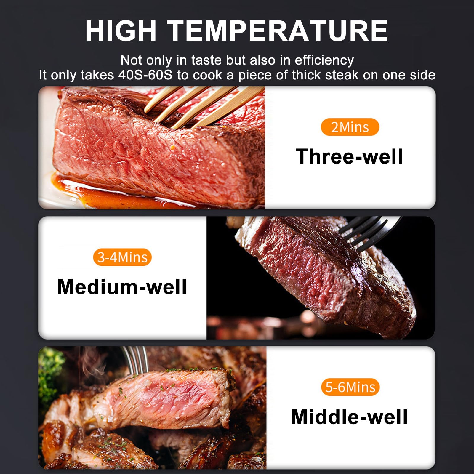 Forno Grill Multistrato Commerciale, Grill Elettrico per bistecche da 1700 W e 3400 W, Grill Elettrico per bistecche da Interno, Temperatura Regolabile, per Carne di Manzo, Verdure