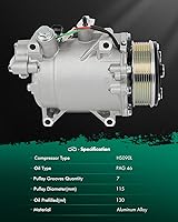 Vista 8 de Compresor de aire SCITOO Compatible con Acura TSX 2.4L 2009 2010 2011 2012 2013 2014 CO 11313C