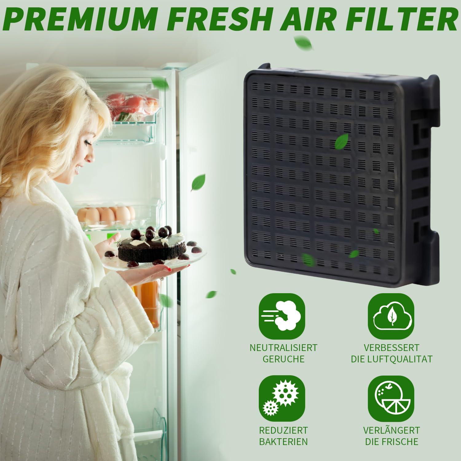 2 filtros Fresh Air para frigorífico Liebherr, compatible con 9096989, 9882460, 988246000, sustituye a 7440021-00, filtro de carbón activo para aire limpio y olor fresco en el frigorífico