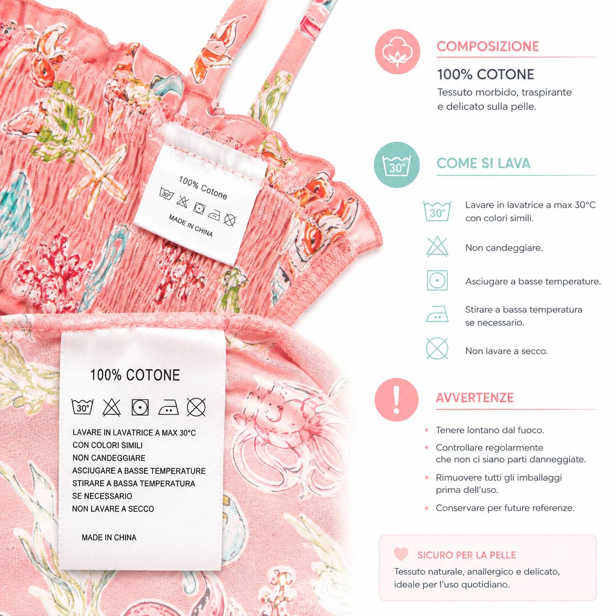 Mayoral Vestito Bambina 3-9 Anni in Cotone Estivo – Abito Bambina Mayoral con Fantasia Frutta, Spalline Annodate e Gonna Morbida, Outfit Estate Fashion Bambina Modello 3954