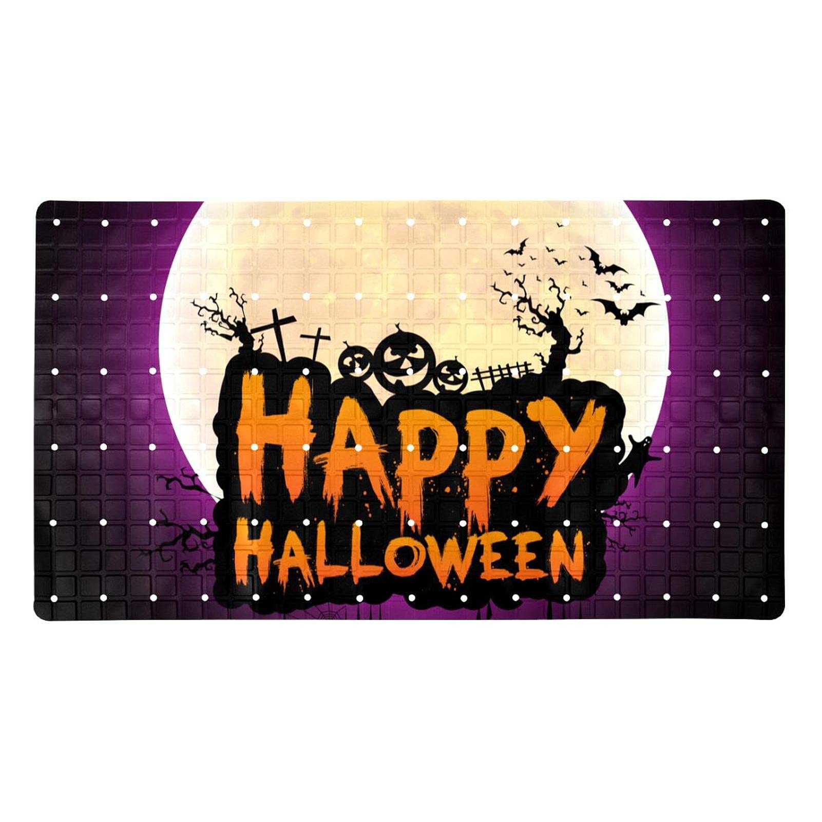 1 pezzo Tappetino da bagno Halloween modello di zucca