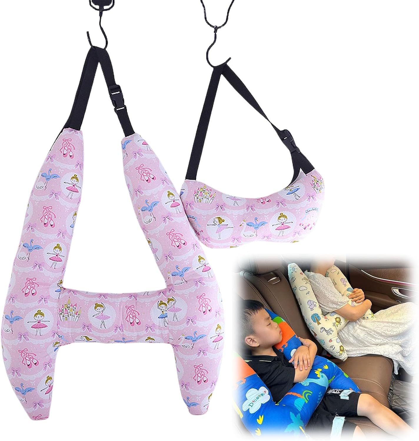 H-Shape - Car Sleeping Head Support, Travel Pillows for Kids Car Seat Pillows Adults and Children, Infant Car Seat Sleeping Seat Head Support (#3)