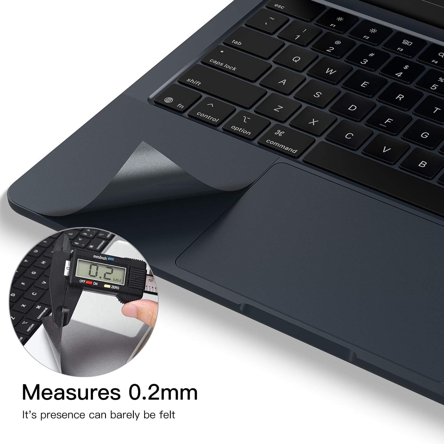 CaseBuy Full Body Palm Rest Protector(4 in 1) for 2026-2022 MacBook Air M2 M3 M4 M5 13.6" A2681 A3113 A3240 A3449, Anti-Scratch Keyboard Skin Cover for M2 M3 M4 M5 MacBook Air 13.6" -Midnight