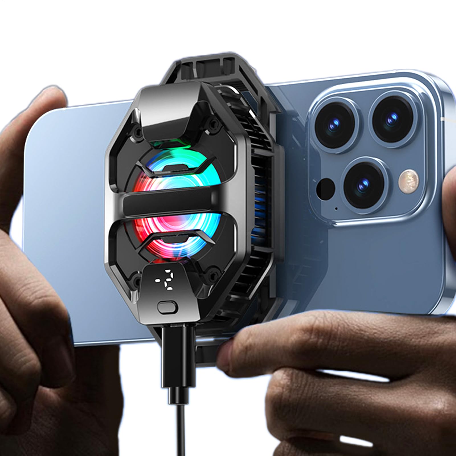 Refroidisseur de téléphone portable semi-conducteur RGB noir