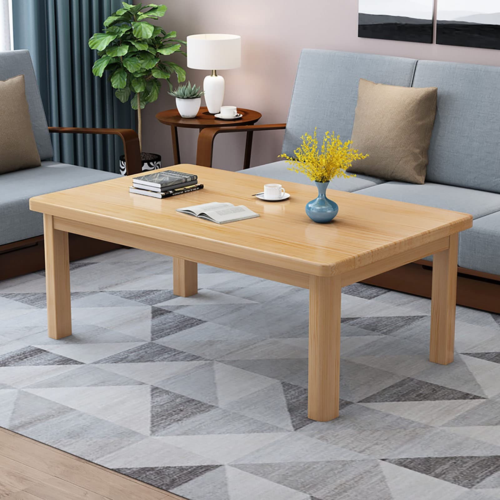 ZSH Solid Wood Coffee Table, Living Room Style Sofa Table