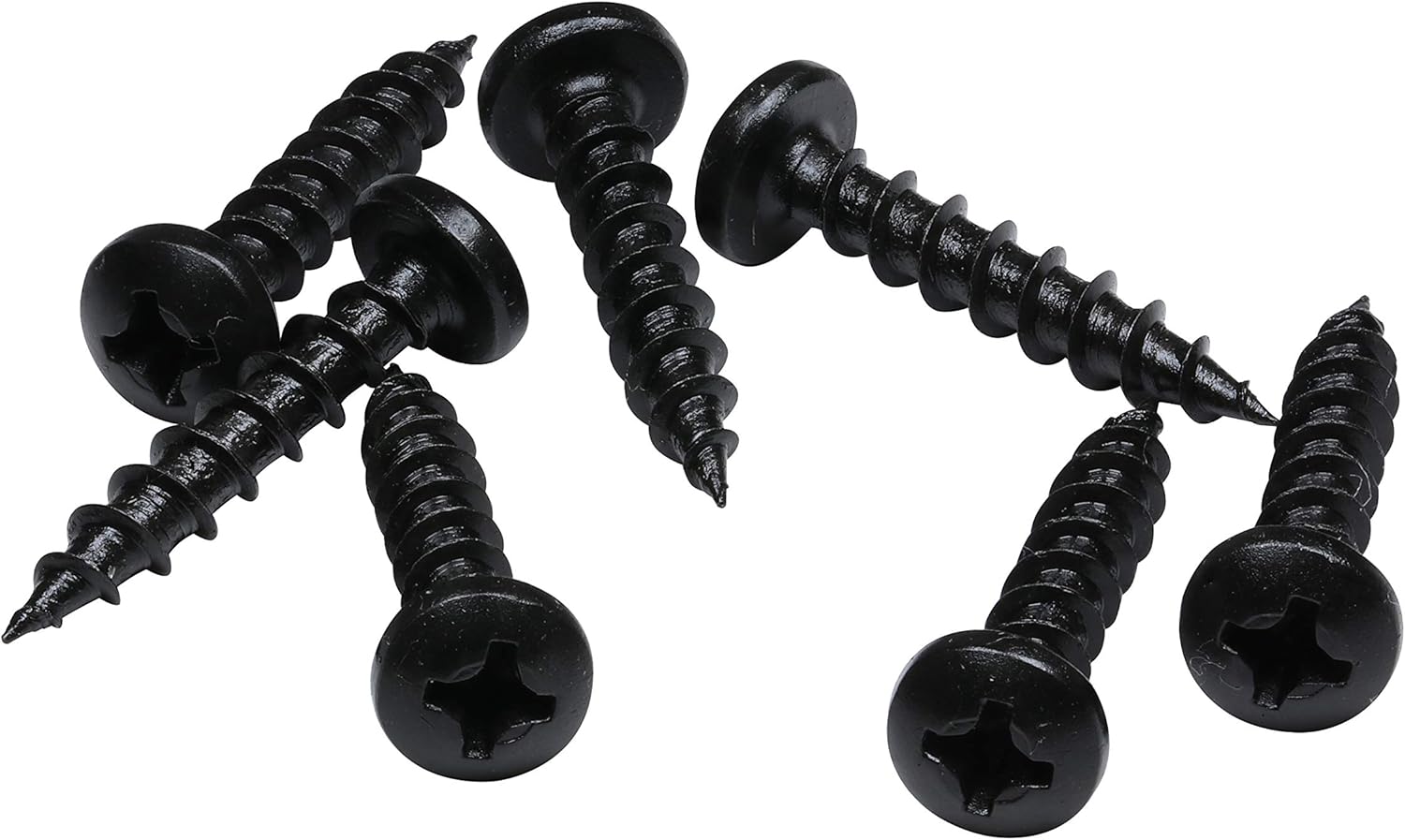 500 Pack Rok Hardware #6 x 3/4" Coarse Deep Thread Pan Head Screws Black Phosphate Wood MDF