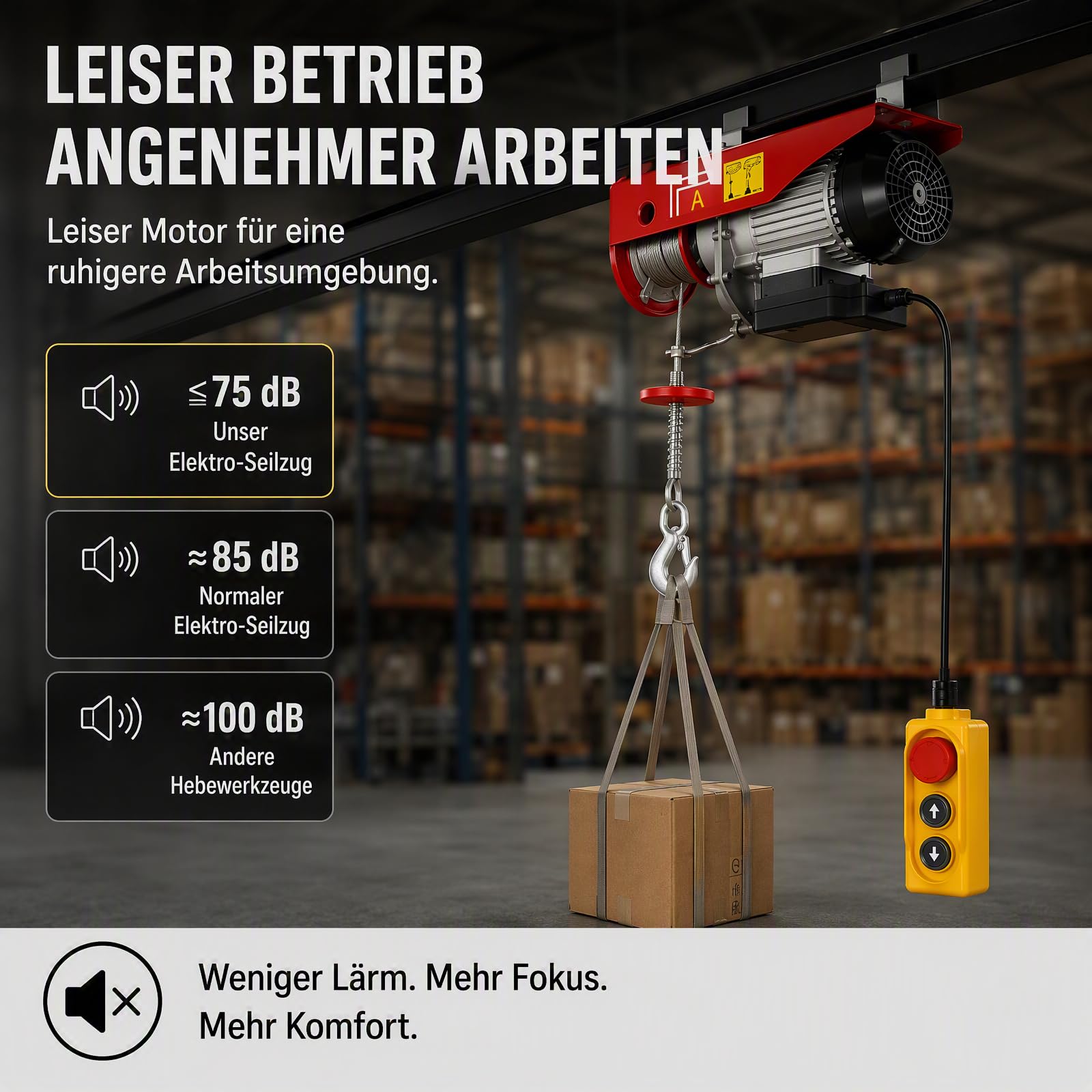 Aluminium Seilwinde Elektrisch Wetterfest 230V Schutzart IP40