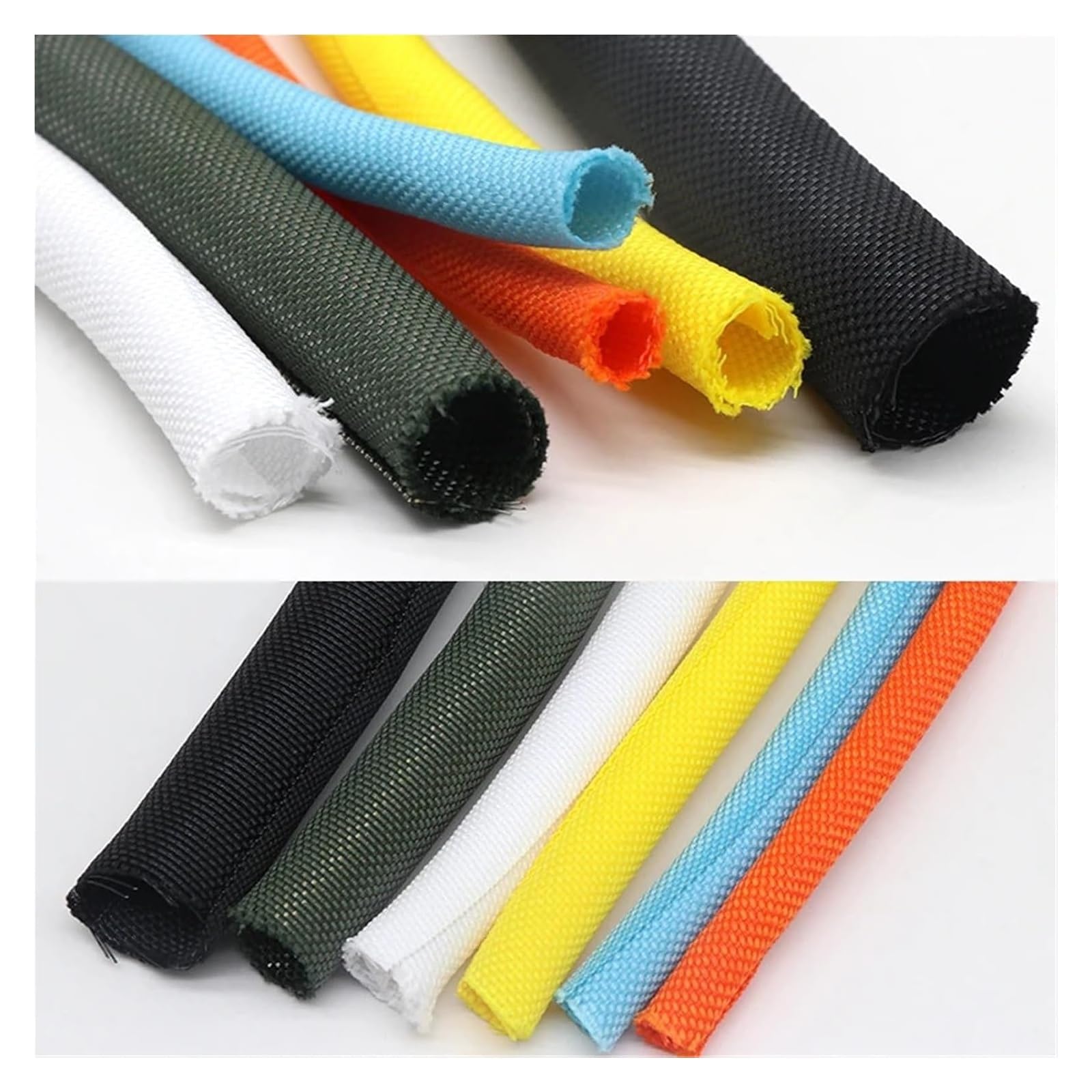 Manchon de câble extensible tressé à fermeture automatique