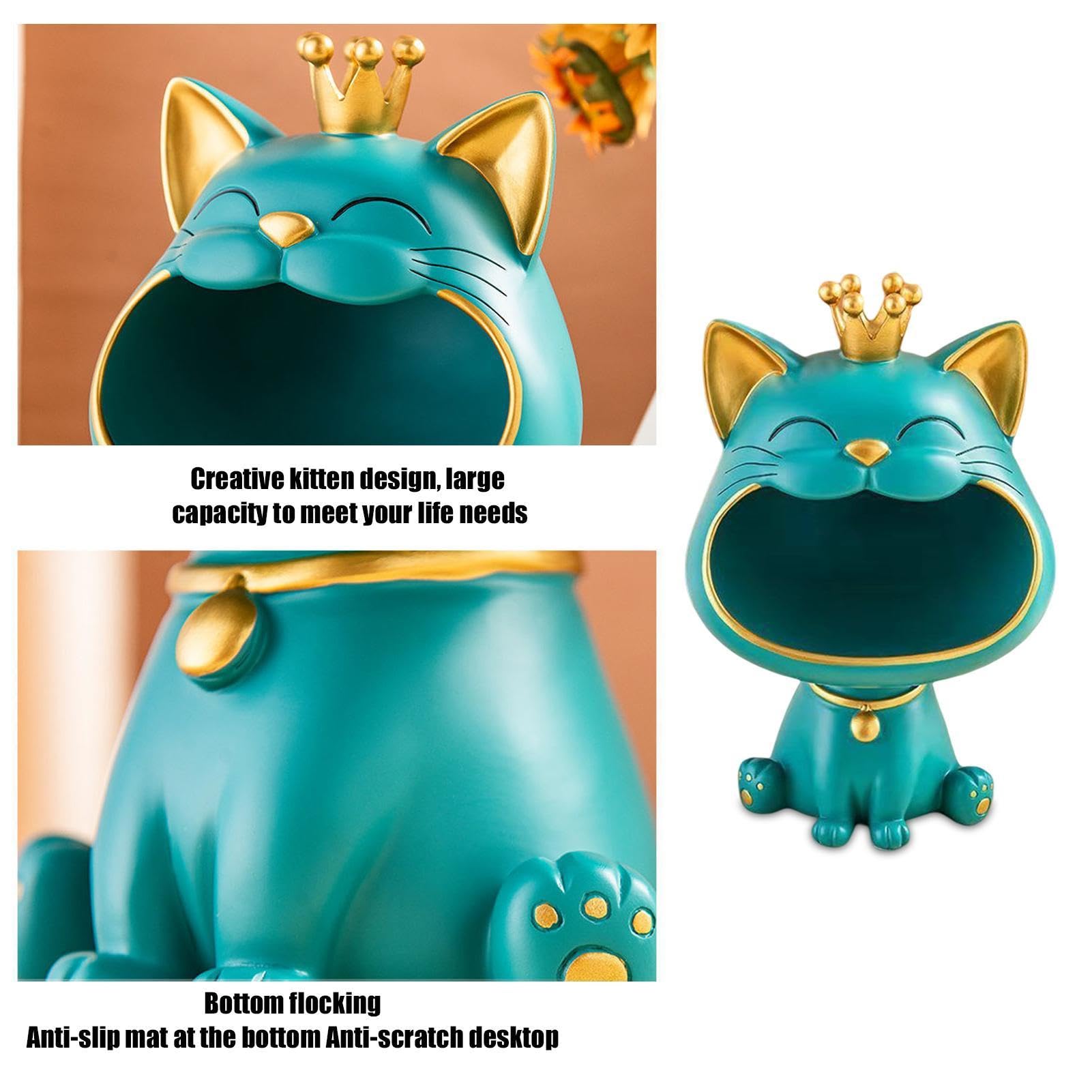 Amazon｜猫の置物収納ボックス - 笑う猫の鍵収納ボックス、猫の