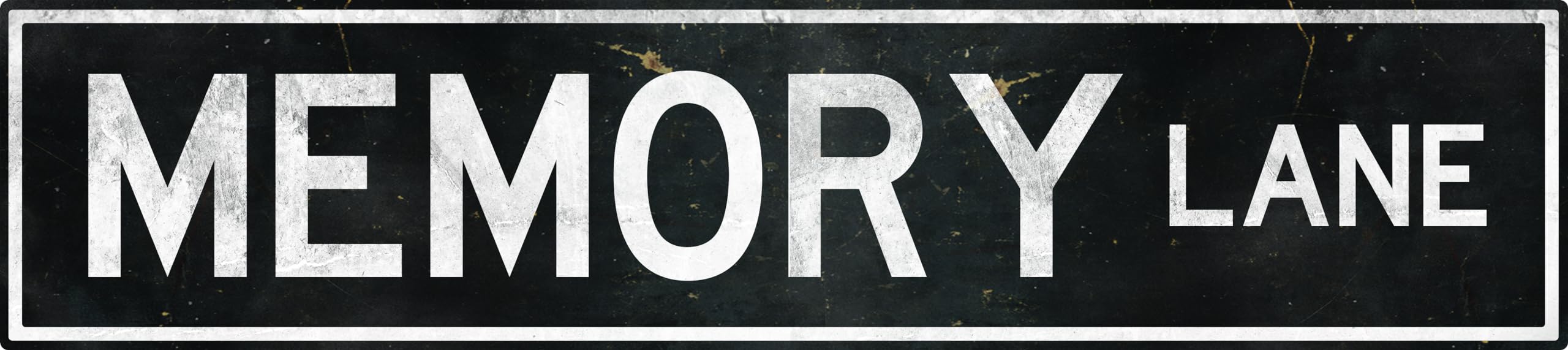 Memory Lane Metal Sign 18x4 Inch - Embossed Wall Art Decor for a Touch of Nostalgia - Rustic Family Wall Decor for Family Living Room - House Warming Gifts New Home