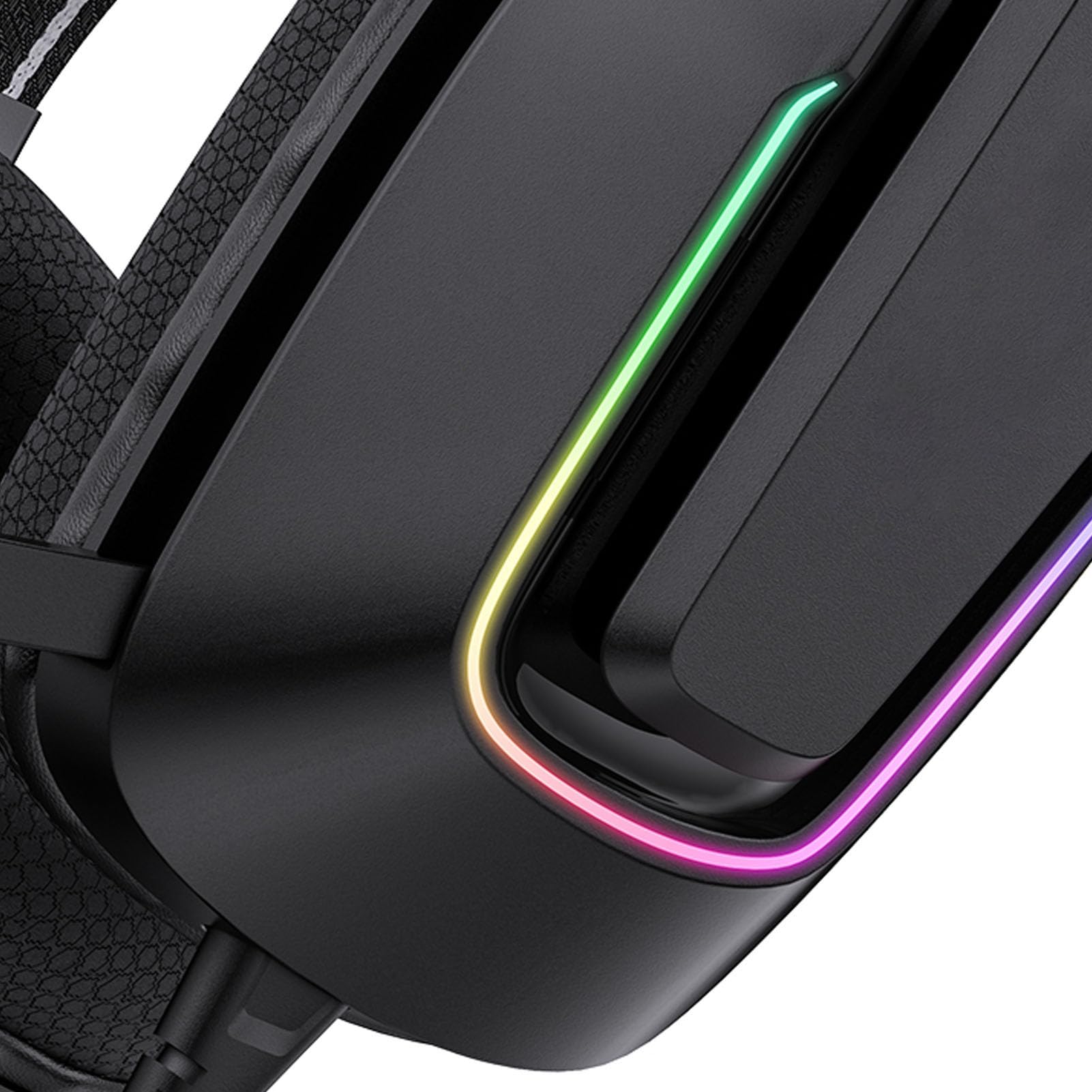 Pilipane Przewodowy zestaw słuchawkowy gamingowy z miękką pianką z pamięcią kształtu, regulowana opaska na czoło do PC, laptopa, konsoli do gier, USB 3,5 mm, wtyczka Jack i Play (czarny)